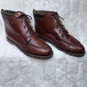 Vintage Cole Haan Country Brown Leather Ankle Boots Vibram Sole Womens 7.5B
